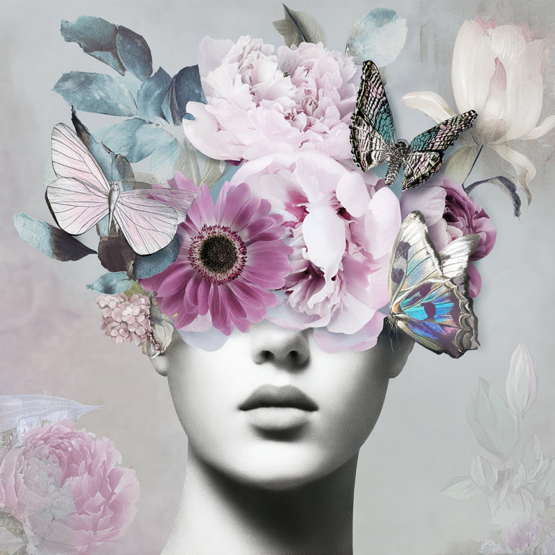 «Butterfly Dream», art mural sur toile tendue, 12 po L x 12 po H x 1 po P