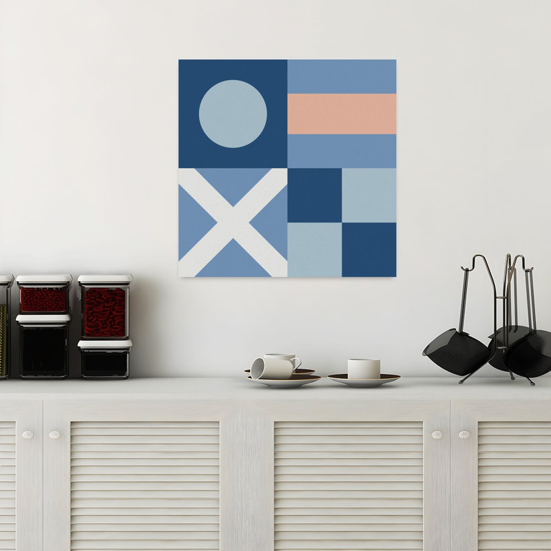 Drapeaux nautiques II, art côtier, H 18 po x l 18 po