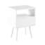 Table d'appoint avec tiroir et pieds en bois massif, espace de vie pratique de 16,04 po-435726054