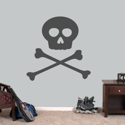 Décalcomanie murale crâne et crossbones
