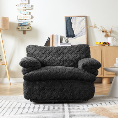 Chaise paresseuse, conception ergonomique, pivotement à 360 degrés, compression complète, tissu en velours côtelé noir, jeux, séances de lecture relaxantes