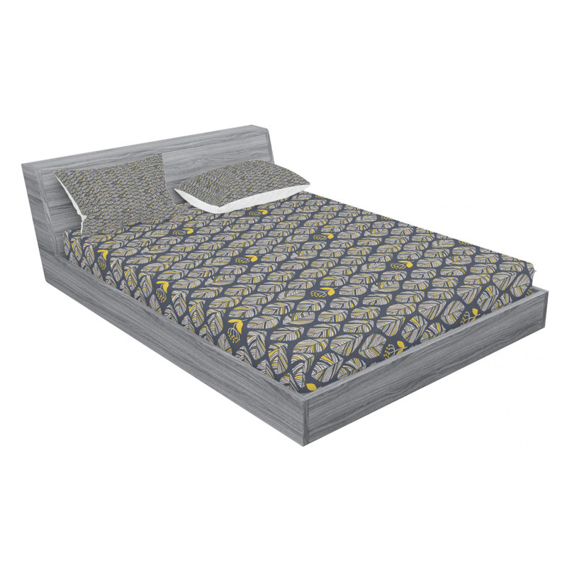 Scandinavian Microfiber Sheet Set, Queen Sheet Set with Fitted Sheet