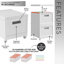 Ensemble de 2 boîtes à dossiers roulantes empilables pliables avec couvercles et 10 dossiers suspendus, classeur à roulettes, armoire de salon
