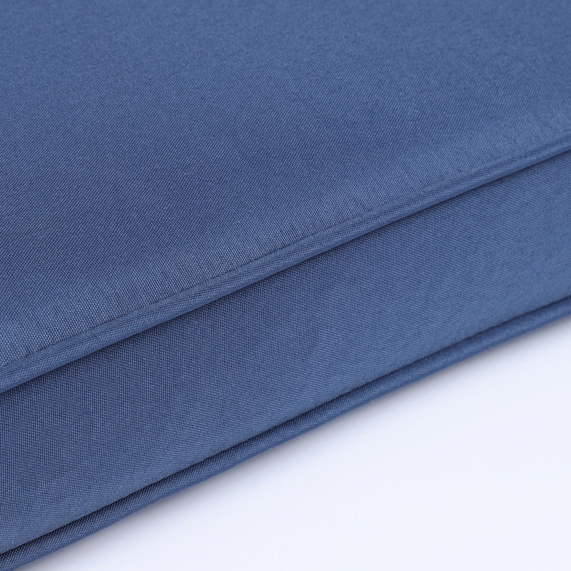 Navy Blue Chaise Lounge Back Cushion And Seat Cushion, 2Pcs , , High Resilience Sponge, Removable Zipper Covers, Easy To Clean Replacement, Blue, Cloth, Fade , Resilient Sponge Padding
