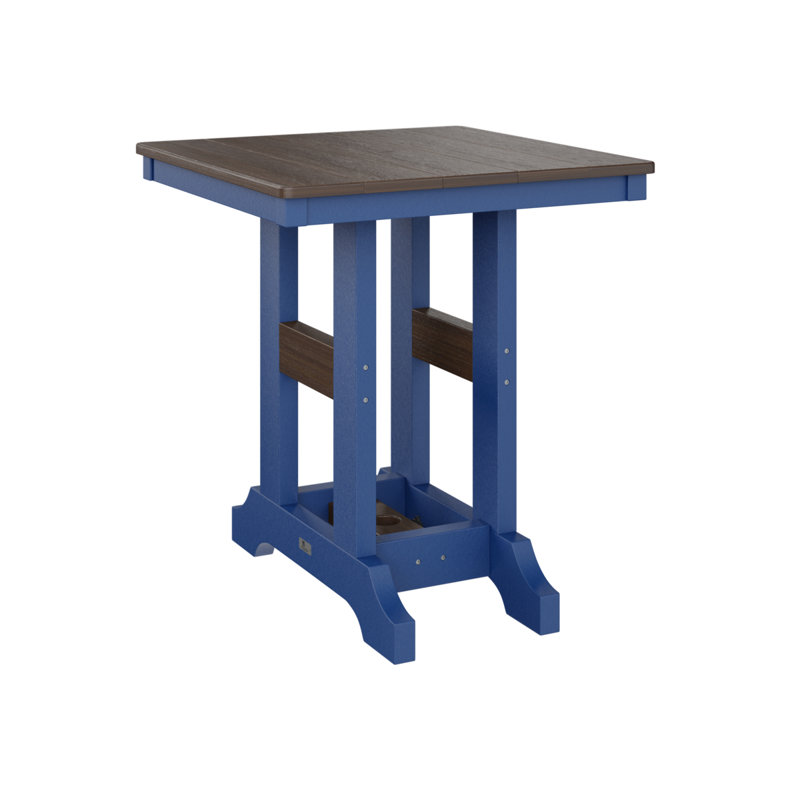 Garden Classic Outdoor Square Dining Table, Kiwi Green, Seafoam