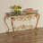 53.15" Gold Free Form Solid Wood;Iron Console Table
