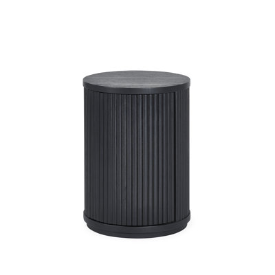Auman Fluted Side Table With Door