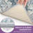 Performance Machine Washable Blue / Beige Area Rug with Non-Slip Rug Pad-1525134482-1521788665