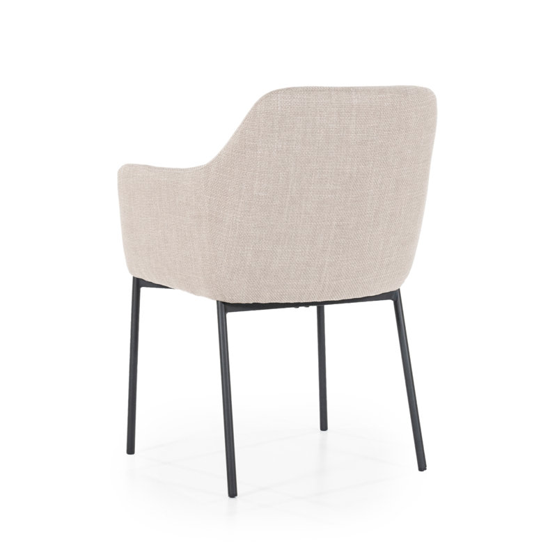 Upholstered Arm Chair, Light Brown