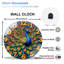 Horloge murale paon