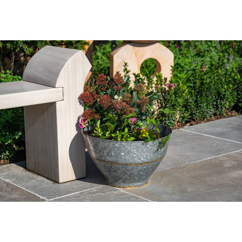Eickhoff Metal Pot Planter, 18cm H x 32.5cm W x 32.5cm D