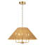 Lustre tambour en rotin tissé à la main à 5 lumières 21,6 po à intensité variable-1613798660-1613798658