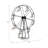 Modern Sculpture Metal and Stone Ferris Wheel Design with Seated Human Figures Home Office Bedroom Living Room Decor - 23" Black