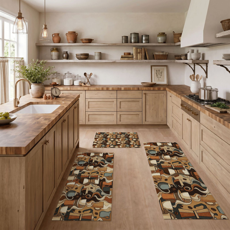 Abstract Art Non-Slip Washable Kitchen Mats