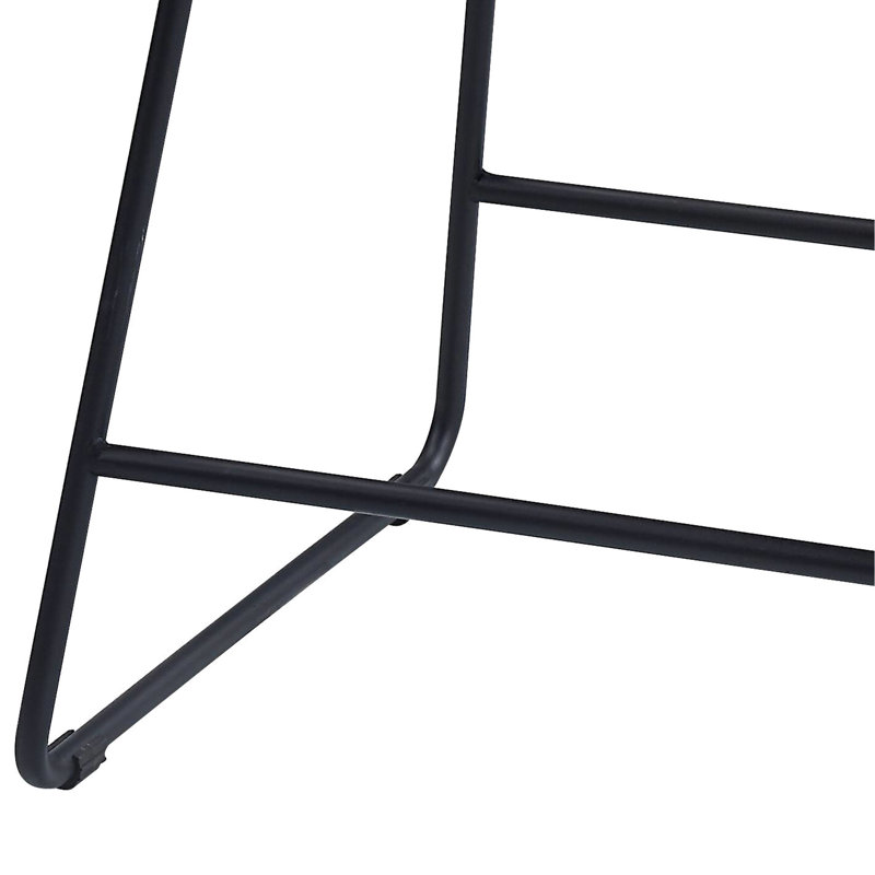 Paire de chaises de salle à manger à hauteur de comptoir - brun / noir, base luge, revêtement en cuir synthétique, chaises ergonomiques (2), siège confortable, dossier à lattes pour une meilleure ventilation