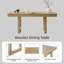 Ensemble de salle à manger extensible 7 pièces Farmhouse - Table rustique en bois d'hévéa de 60 à 78 po avec rallonge de 18 po, 6 chaises revêtues de lin, table de 450 lb / chaises de 250 lb