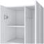 Armoire à balai Aiken avec tablettes de rangement et supports à balai, blanc