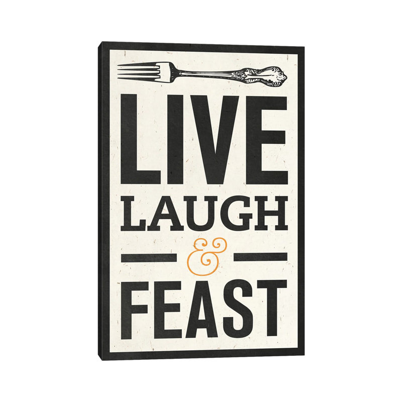 Live Laugh - Print on Canvas, Wrapped Canvas, 152.4cm H x 101.6cm W x 3.81cm D