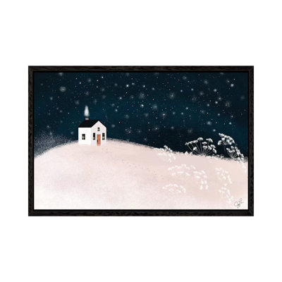 Starry Snowy Night 1 Piece Painting on Canvas