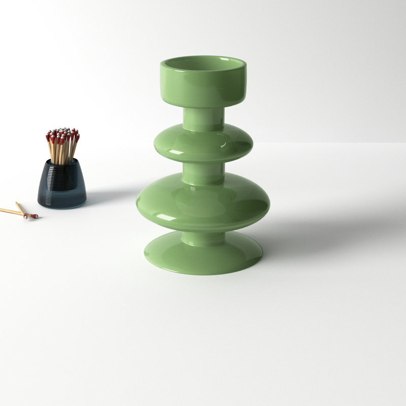 Geri Recycled Glass Tealight Holder, Green
