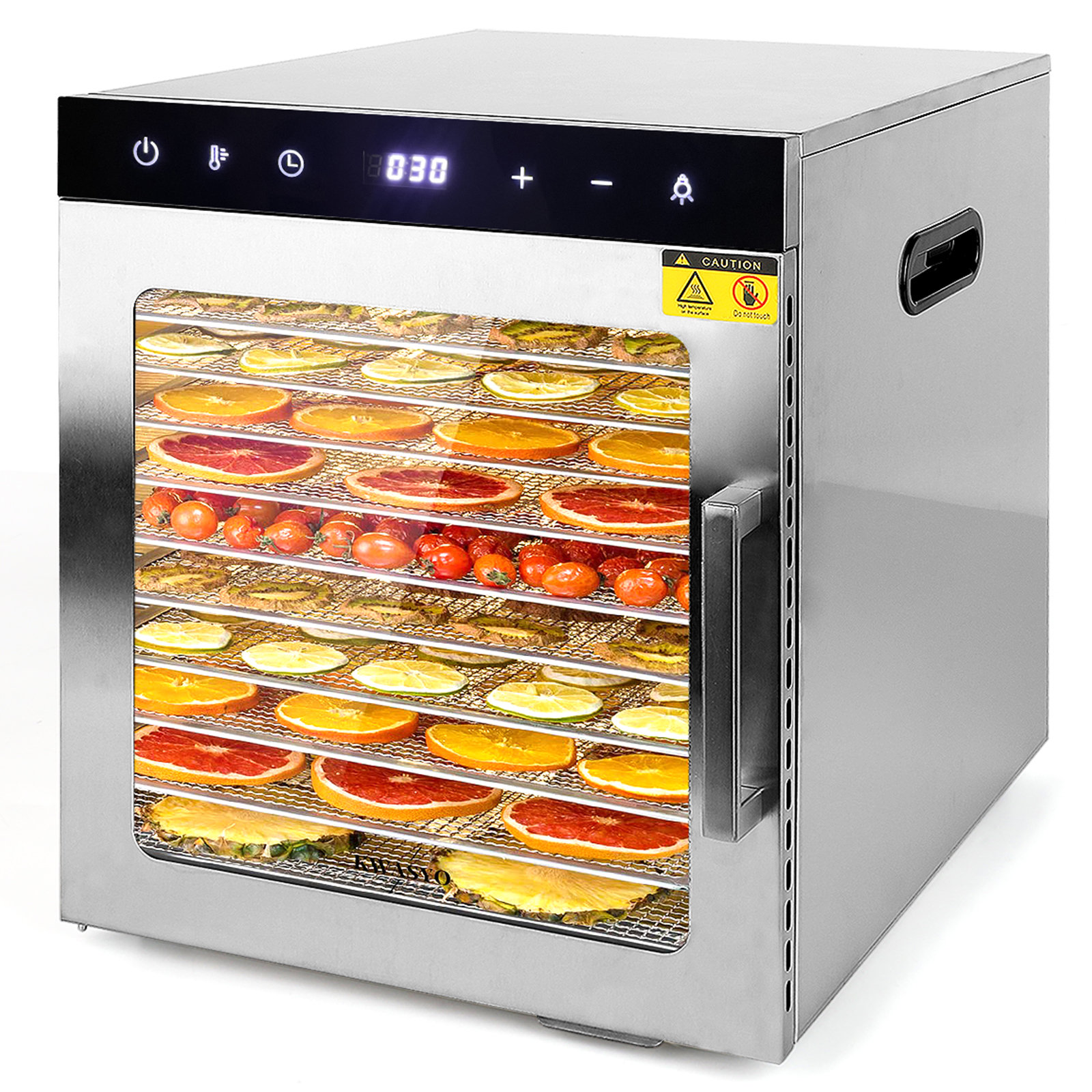 Hakka Food Dehydrator Machine, Stainless Steel 12 Trays Food Dryer Machine  with Temp Control & 24H Timer for