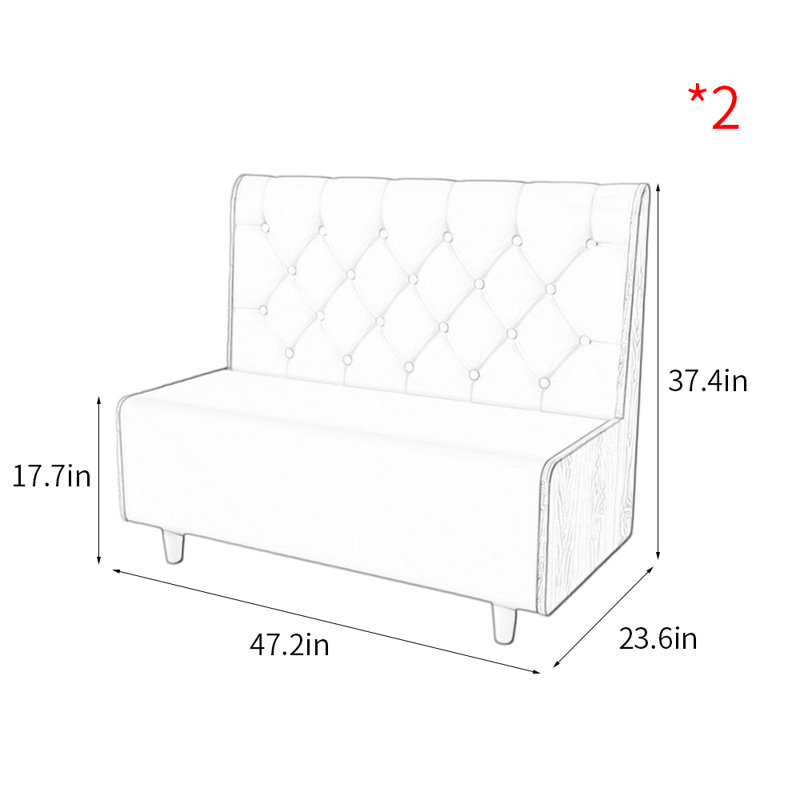Banc rembourré en similicuir Modern Modern, Gris