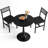 3-Piece Round Dining Table Set, Industrial Style Small Kitchen Table And Chairs For 2-1996500202