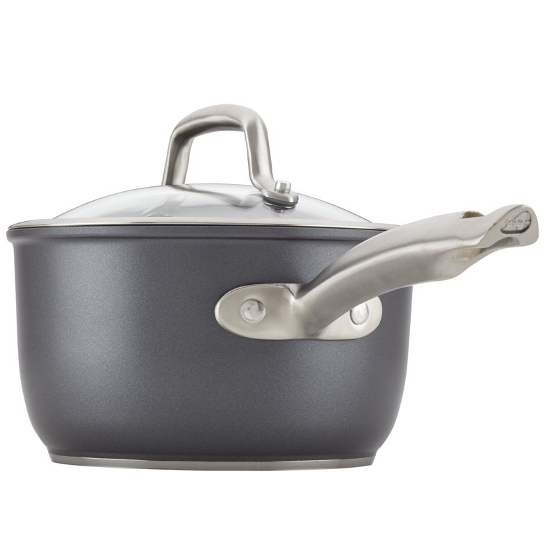 Anolon Accolade Forged Hard Anodized Nonstick Induction Sauce Pan with Lid, 2.5 Quart