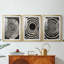 ABSTRACT Series CXCVI - Impression sur mesure avec cadre de qualité supérieure mat - 3 pièces-1059118405-1059118404