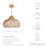 Kloe Brown Rattan Pendant Light – Large Polished Handwoven Ceiling Light Fixture for Living Room, Dining Room, or Bedroom in Modern Farmhouse, Boho & Coastal Style-1286382061