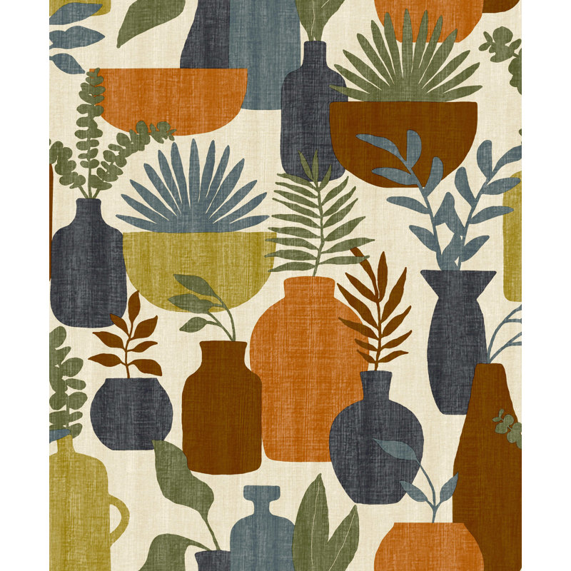 Einhildur Floral Roll, Beige/Orange