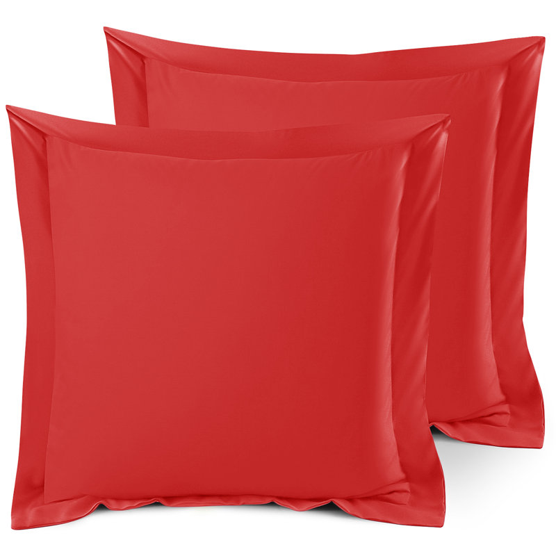 Taie décorative 100% polyester , Rouge cerise, 26 po x 26 po