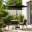 Parasol de marché 7,5 pi avec inclinaison à bouton-poussoir et relevage à manivelle-129871542