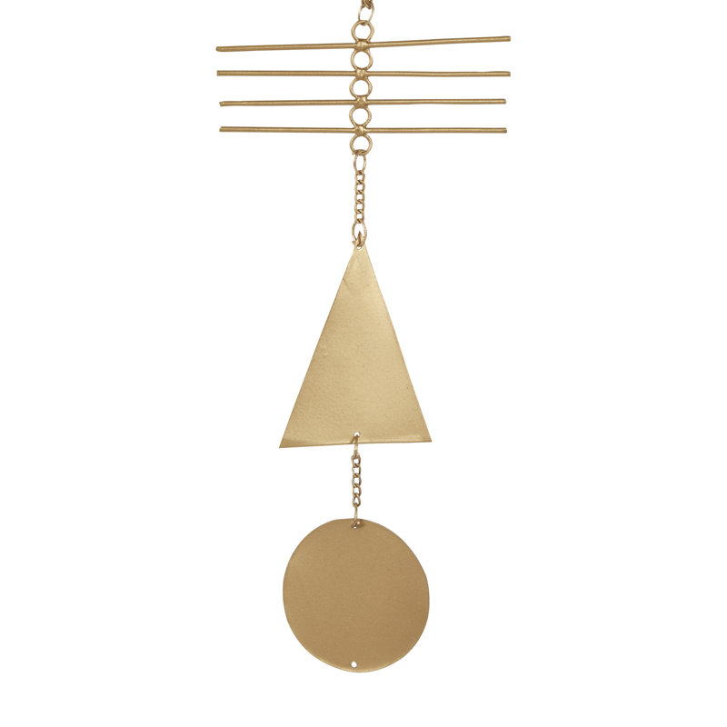 48" Gold Geometric Iron Wind Chime