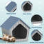  22.8'' H Insulated Outdoor Small Pet House  Cat Shelter and Small Cat Litter Box Enclosure-1690821471