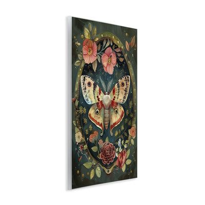 Plaque murale Victorian Moth & Florals, design par The Dutch Lady