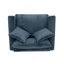 Fauteuil Lazy, fauteuil confortable pour une personne, avec dossier et coussin de siège moelleux, avec accoudoirs des deux côtés, convenant au salon et à la chambre à coucher - bleu-1571192318