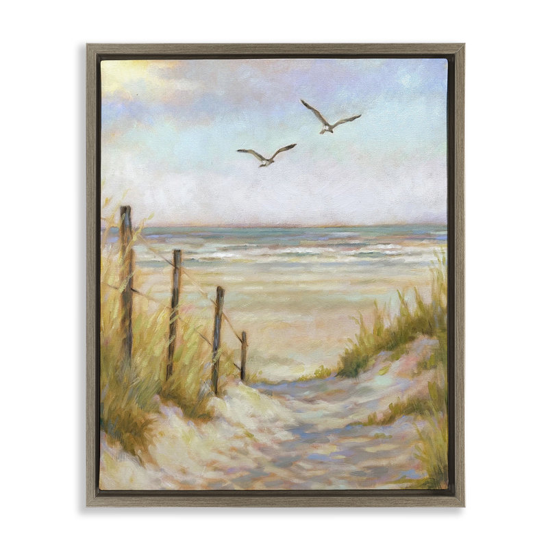 Cadre flottant Tranquility Beach, Montalcino orme flottant encadré, H 21 po x l 17 po