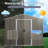 8Ft X 10Ft Outdoor Metal Storage Shed With Metal Foundation,With Window,Grey-123951084-123951087