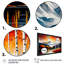 Bouleaux rouges et oranges au bord du lac III - Impression sur toile-1252502036-1252502037