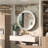 Gervon Lighted Surface Framed Round Medicine Cabinet Mirror Adjustable Shelf & AC Outlets-106226541-98501389