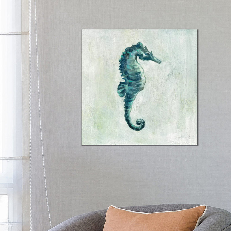 Indigo Sea Life I by Silvia Vassileva - Wrapped Canvas Painting, 66.04 cm H x 66.04 cm W x 1.91 cm D