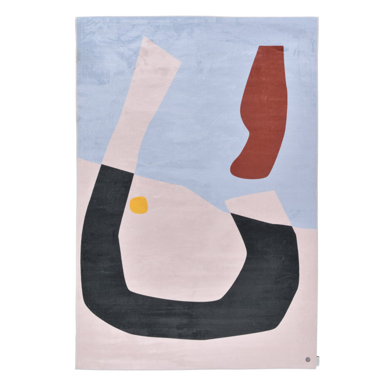 Carpet Shapes in Blue/White, Rectangle 140 x 200cm
