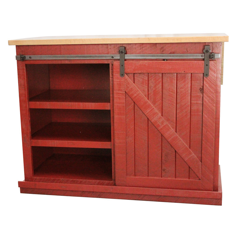 Uli Kitchen Island, Red
