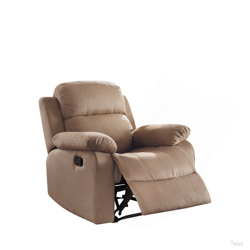 Fauteuil inclinable brun avec accoudoirs coussinés