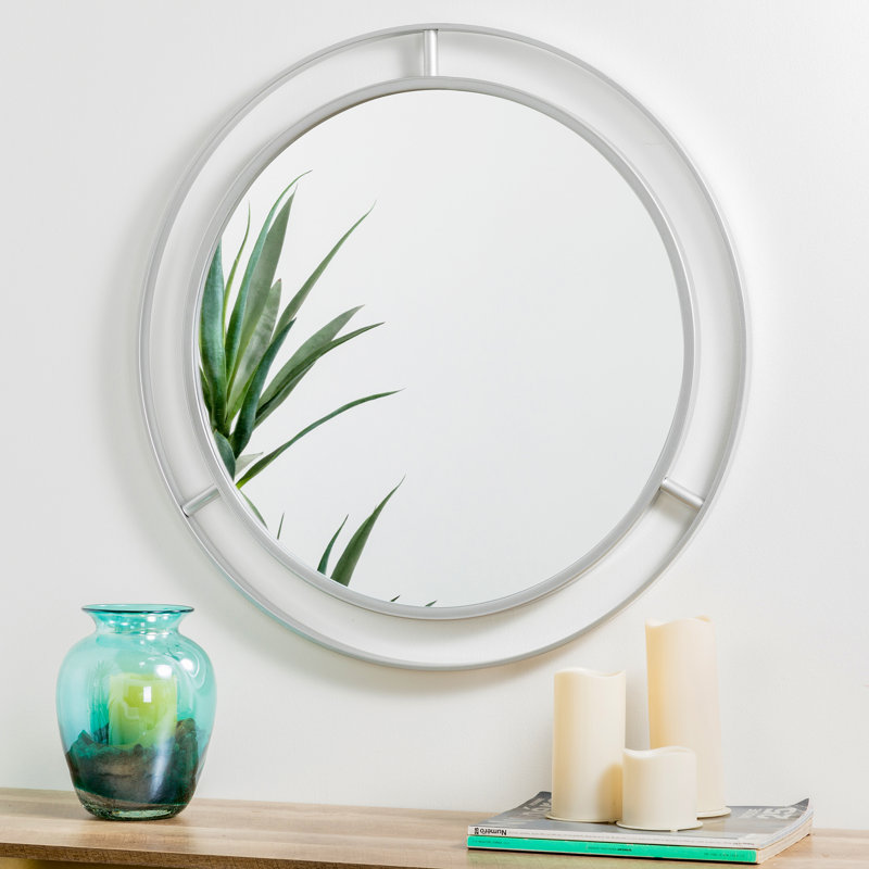 Terwilliger Metal Mirror, Silver Antique, 28" x 28"