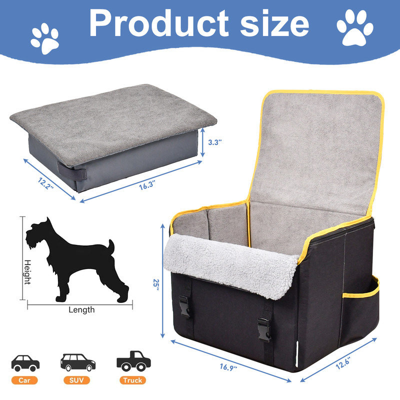 Siège d'auto pour chien Jespet GOOPAWS, Noir
