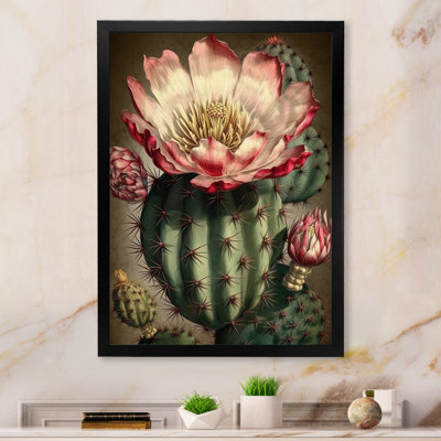 Fleur de cactus en fleur sur toile