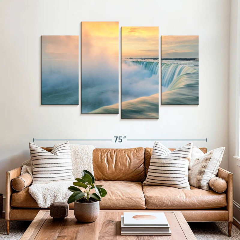 Alvord Niagara Falls Misty Sunrise, H 42 po x l 68 po