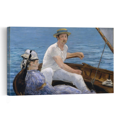 Boating, 1874 Impressionist Contemporary Portrait Wall Art Print